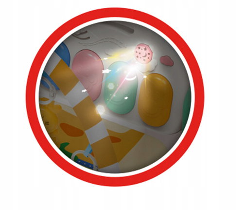 Mata Edukacyjna dla Niemowląt Żółta Żyrafa z Pianinkiem, Światełkami i Melodiami