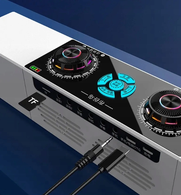 Urządzenie do Karaoke z Głośnikiem i Dwoma Mikrofonami Bezprzewodowymi 4000mAh USB-C pol_pl_Bezprzewodowy-Glosnik-Karaoke-Bluetooth-Karta-Dzwiekowa-Z-Dwoma-Mikrofonami-16850_5