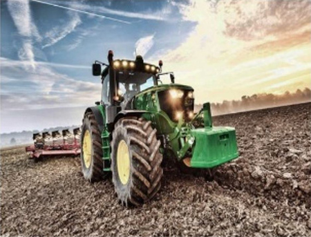 MALOWANIE PO NUMERACH TRAKTOR NA POLU 40x50 RAMA