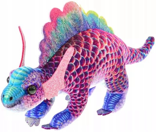 Pluszowy Dinozaur Duży Z Błyszczącymi Łuskami Dla Dzieci Przytulanka