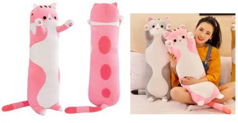 PLUSZOWA MASKOTKA UROCZY KOT PLUSZAK MASKOTKA DLA DZIECI 50 CM RÓŻOWY