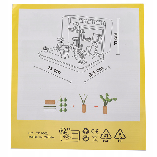 Domek Dla Lalek Ikonka 8008-A Salon Z Meblami Drewniany