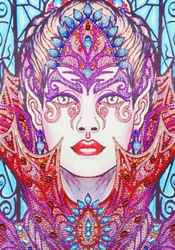 Diamentowy Haft Mandala 7D Mozaika Kobieta 30X40
