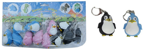 BRELOK PINGWIN KOLOR ŚW. DŹW. *12 WOREK / 720/120