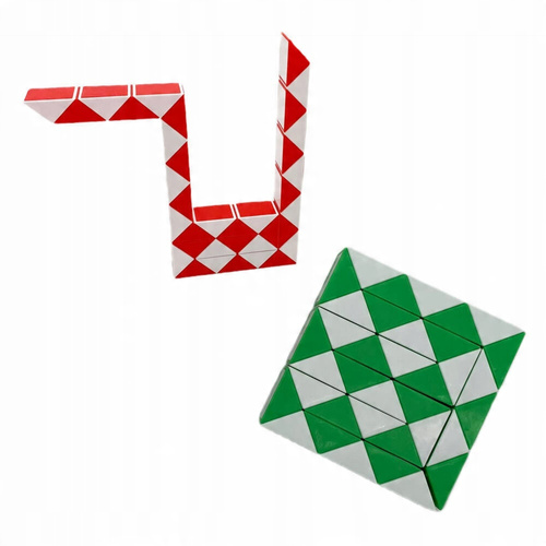 Magiczny Wąż Zielony Złożony Z Kostek, Gra Logiczna