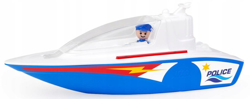 Łódź Policyjna Z Figurką Wodoodporna Zabawka Dla Dzieci Do Wanny