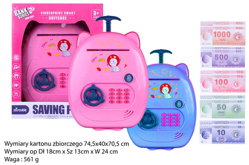 Sejf Skarbonka Bankomat Na Monety Banknoty + PIN