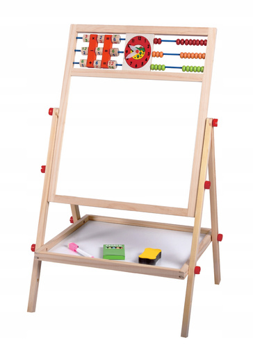 Tablica Zmazywalna Magnetyczna Drewniana Z Liczydłem Oraz Półeczką