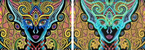 Diamentowa Mozaika Świecąca W Ciemności Kobieta 30x40