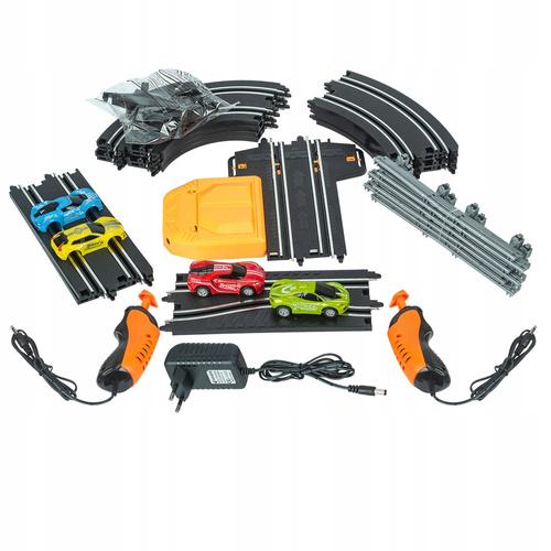 TOR WYŚCIGOWY SAMOCHODOWY 2 AUTA 2 KAROSERIE KONTROLER 234CM