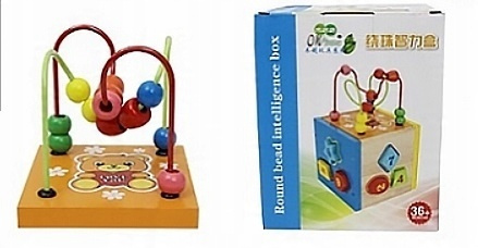 Drewniana Kostka Z Sorterem 19 Cm Zabawka Montessori
