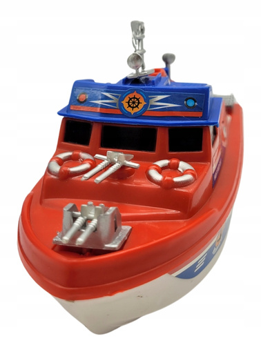 Łódź Holownik Strzelający Wodą Czerwona Zabawka Dla Dzieci Z Efektami