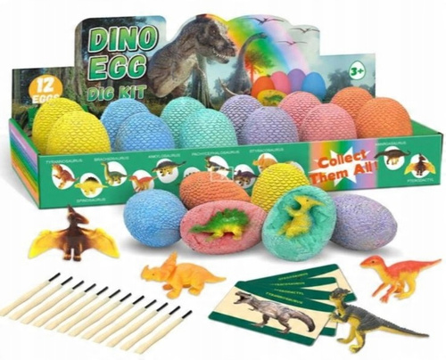 Skamielina Jajo Dinozaura Z Figurką Różne Kolory Mały Archeolog