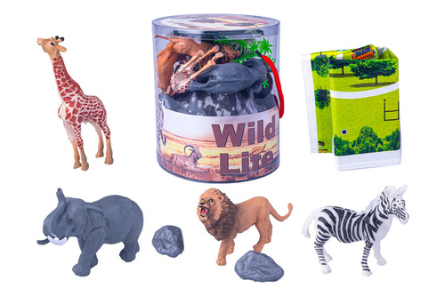 ZWIERZĘTA DZIKIE MEGA TUBA 21X7 CM PAK 24/8