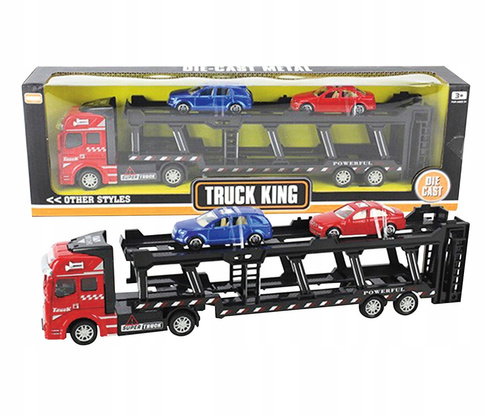 AUTO SAMOCHÓD ZABAWKA NORIMPEX TIR LAWETA Z 2 AUTKAMI