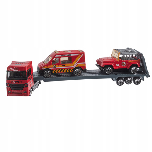 Auto Laweta Z 2 Autami Służb Miejskich Modele Metalowe Auto-Truck