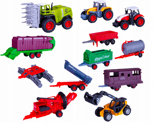 Zestaw Farmera12Szt Traktory Maszyny Roln. Kombajn