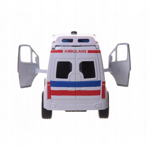 Auto Metalowe Ambulans Pogotowie Autko Polskie Dźwięki 11 Cm