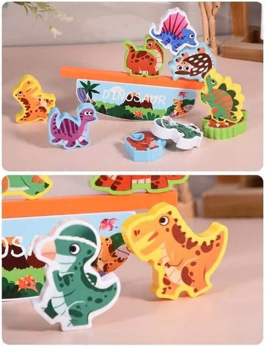 Gra Zręcznościowa Rodzinna Układanka Dinozaury Spadajace Z Równoważni