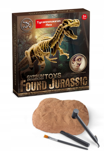 Skamielina Dinozaur Tyranozaur Wykopaliska Spękane Kości Zabawa Acheolog
