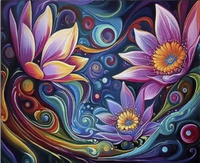 DIAMENTOWA MOZAIKA KWIATY ABSTRAKCJA PAK 30 
30X40