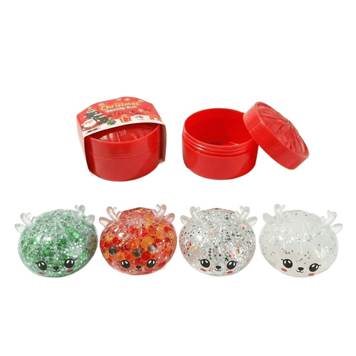 Gniotek Jelonek Świąteczny Żelowy Konfetti Sensoryczny Antystresowy Squishy