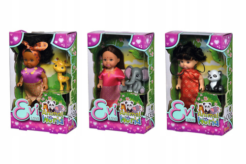 Lalka Evi Z Różnych Stron Świata Z Zwierzątkiem