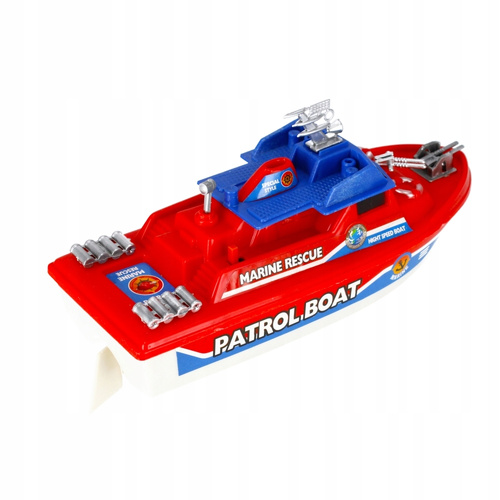 Łódź Holownik Strzelający Wodą Czerwona Zabawka Dla Dzieci Z Efektami