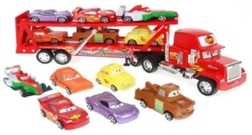 AUTO SAMOCHÓD CARS ZABAWKA NORIMPEX LAWETA Z 6 AUTKAMI 50 CM