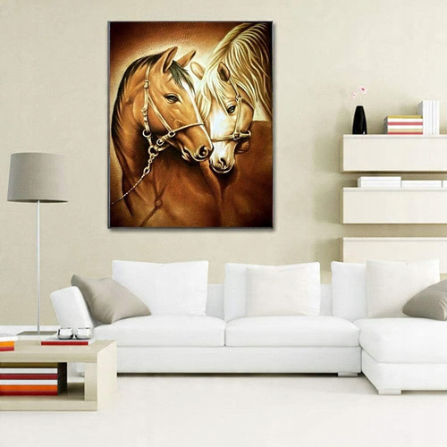 Malowanie Po Numerach Konie W Sepii 40X50 Rama