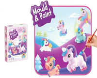 FIGURKI GIPSOWE JEDNOROŻCE, pak 48 
zestaw do stworzenia i pomalowania własnych figurek gipsowych 
w zestawie: gips, narzedzia, pędzelki, farbki, miseczka, paleta, formy 
wymiary opakowania: 18 x 5 x 21,5 cm
