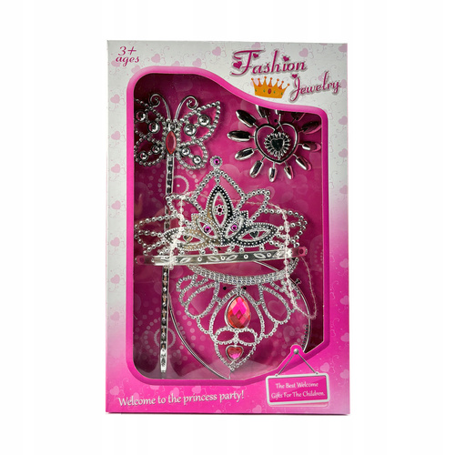 ZESTAW MAŁEJ KSIĘŻNICZKI WRÓŻKI - KORONA DIADEM RÓŻDŹKA