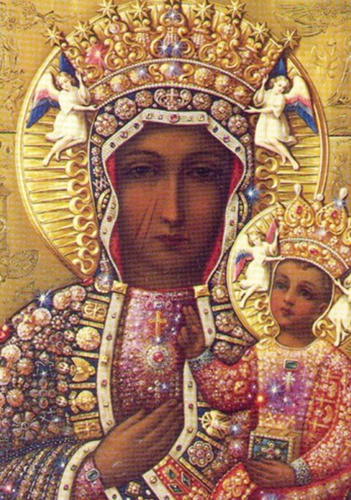 Diamentowa Mozaika Święta Matka Boska Częstochowska 30X40 Cm Kreatywne