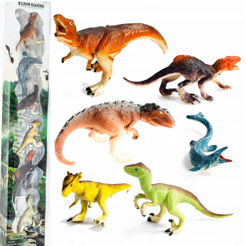 Zestaw Zwierząt Figurki Dinozaury, Zwierzęta Domowe, Dzikie Safari W Tubie
