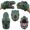Gumowa Pacynka Dinozaur Na Rękę Pacynki Dinozaur Rękawica Raptor Zielony