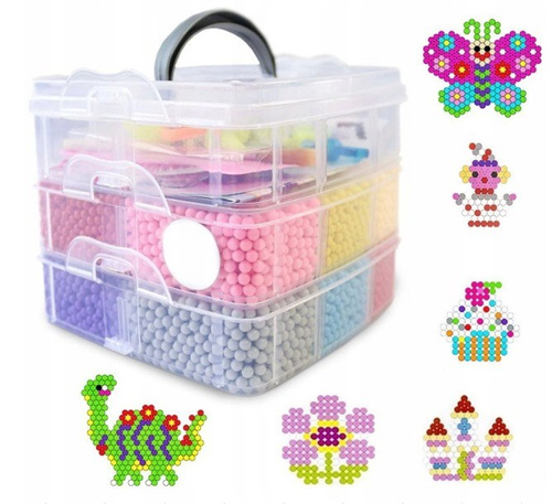 KORALIKI WODNE 10000 SZTUK + WZORY, pak 12
10000 koralików, koraliki, które można łączyć za pomocą wody, kreatywny zestaw do zabawy
wymiar pudełka: 16,5 x 15,5 x 13,5 cm