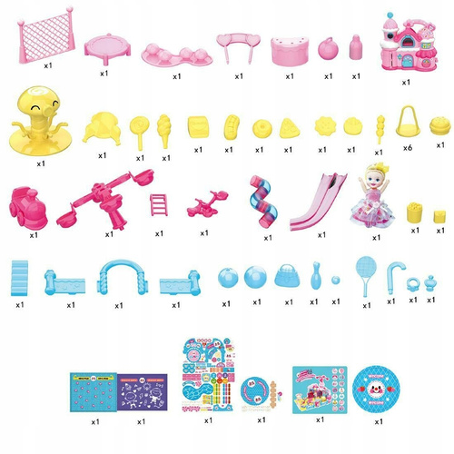 Plac Zabaw Dla Lalek Wyposażenie+Lalka+Pudełko