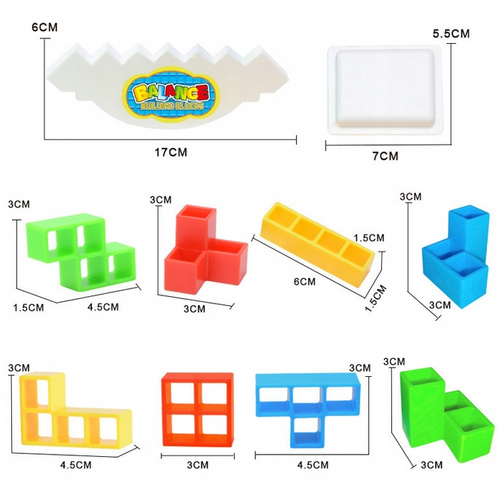 Gra Układanika Logiczna Rozwijająca Balansujące Klocki Tetris