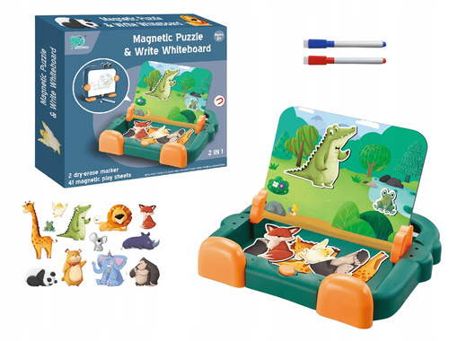 Magnetyczna Tablica Układanka 41 Elementów Biała Tablica Na Odwrocie