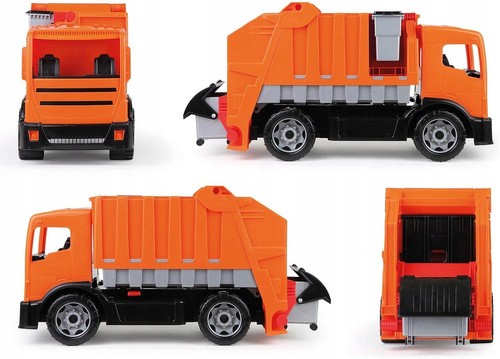 Śmieciarka Lena Pomarańczowa Seria Maxi, 2 Osie