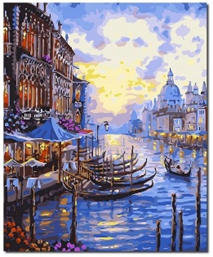 Diamentowa Mozaika Wenecja, Gondole 30x40cm