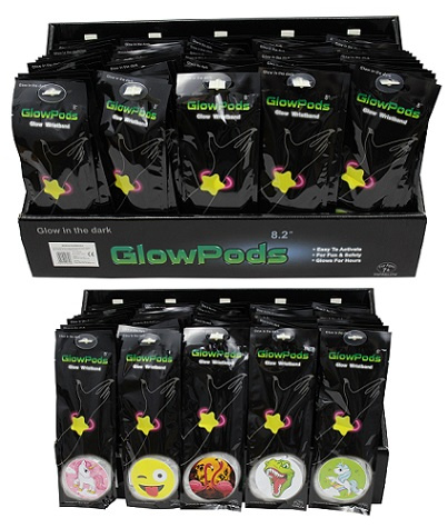 BRANSOLETKA ŚWIECĄCA PRZEŁAMYWANA MIX*100 PÓŁKA -BOX CZARNE /600/