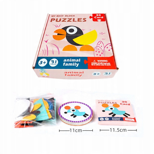 Mozaika Układanka Puzzle Zwierzęta Edukacyjna Rozwijająca Dla Dzieci