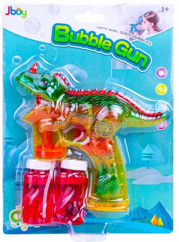 Aparat Pistolet Do Baniek Dinozaur Duży Wytwarzajacy Bańki + 2 Wkłady