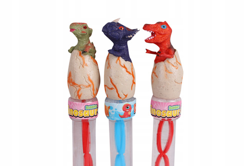 BAŃKI Z DINOZAUREM WYKLUWAJĄCYM SIĘ 34 CM MIX