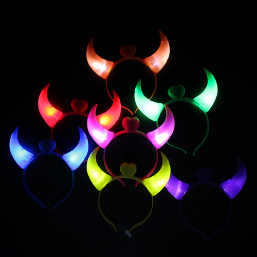 Opaska Rogi Świecące Czerwone Lub Różowe Dla Dzieci