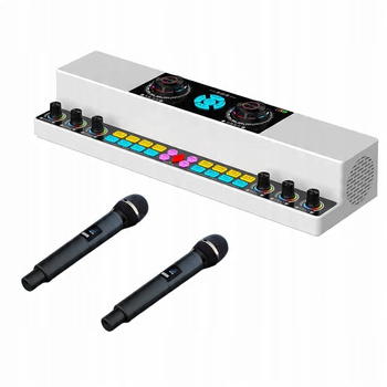 Bezprzewodowy Głośnik Karaoke Bluetooth Karta Dźwiękowa Z Dwoma Mikrofonami
