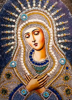 Diamentowa Mozaika Matka Boska 7D 30X40 CM