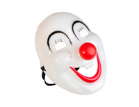 Maska Clown Wesoły Z Czerwonym Nosem Maska Na Twarz Karnawał Przebranie