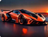 Diamentowa Mozaika Auto Sportowe Ferrari Haft Kreatywny 30x40 Cm